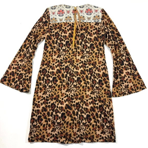 Uncle Frank Jacquard Floral Animal Print Shift Dress - Picture 2 of 7